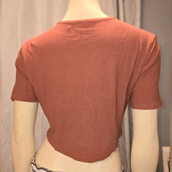 Brown Beaded Women's Top XL Nwot - Picture 7 of 10